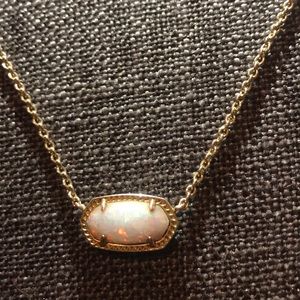 Kendra Scott White Kyocera Opal Necklace